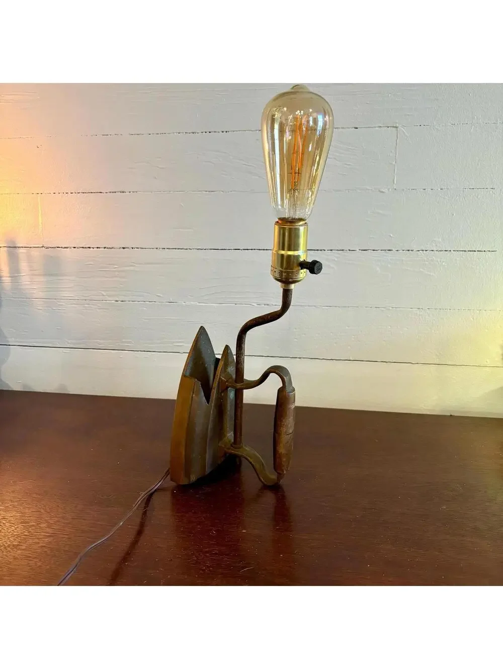 Repurposed Iron Steampunk Table Lamp